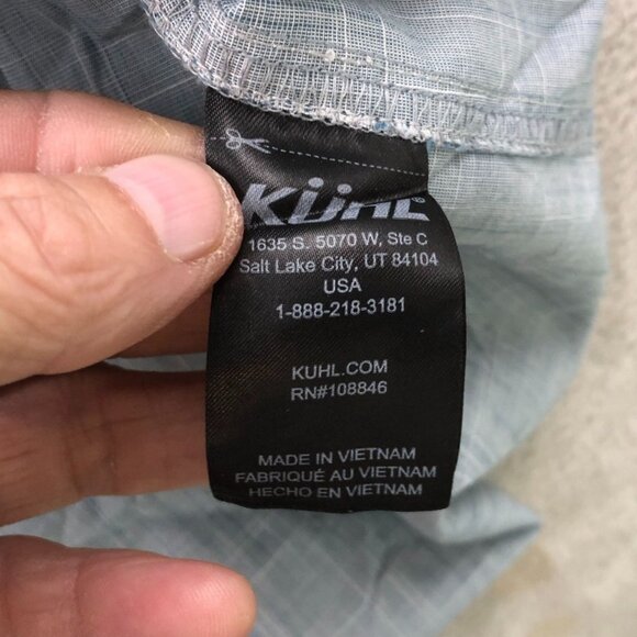 Kühl Men Shirt Size XXL Short Sleeve Button Up Blue Classic Casual Travel Pocket - Picture 7 of 13